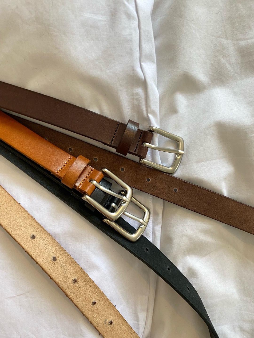 [Best] Mori standard long leather belt (3 color)