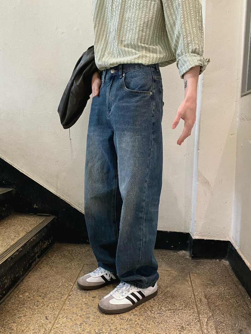 [기획&amp;한정] Vec denim wide pants (2 color)