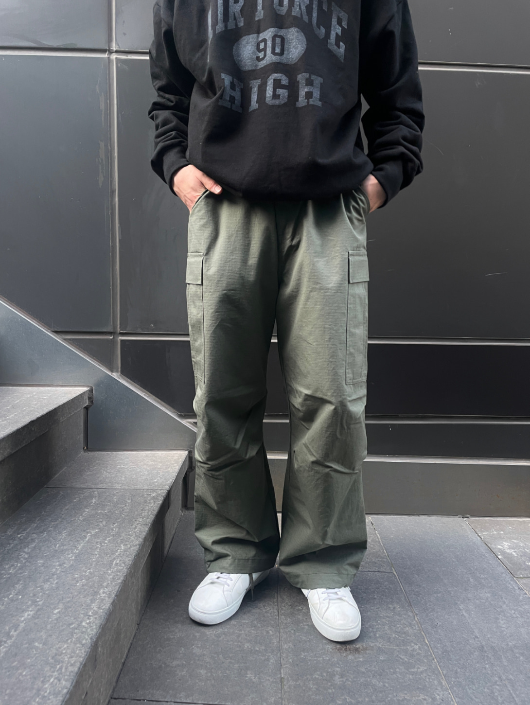 [Best] / 주문폭주] Military wide cargo pants (2 color)