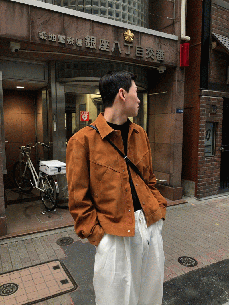 [리얼레더] Rikyu real leather suede jacket (3 color)