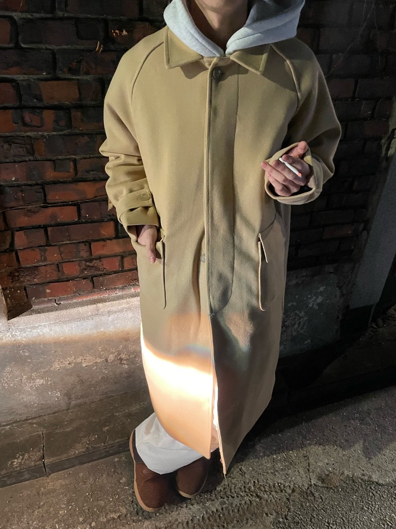 [한정수량 / Wool] Port collar long coat (1 color)